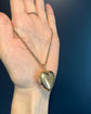 ANTIQUE LARGE PUFFY GOLD HEART PENDANT ‘TOUJOURS PRÉSENTE, TOUJOURS CHÈRE’