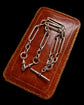 VICTORIAN CHUNKY SILVER PAPERCLIP ALBERT CHAIN