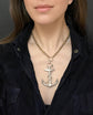 HUGE VICTORIAN SILVER ANCHOR PENDANT