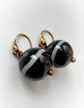 VICTORIAN 15CT GOLD SNAKE & AGATE EARRINGS
