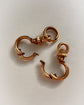 PAIR OF ANTIQUE 9CT GOLD TWIST DOGCLIPS