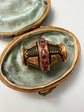 19TH CENTURY RUBY & ENAMEL 18CT GOLD SLIDER PENDANT