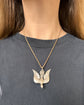LARGE VICTORIAN SILVER DOVE PENDANT