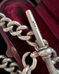ANTIQUE CHUNKY SILVER CURB ALBERT CHAIN