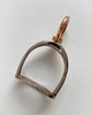 ANTIQUE PLATINUM STIRRUP PENDANT