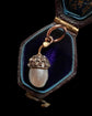 VICTORIAN DIAMOND & PEARL ACORN PENDANT