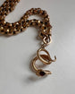 VICTORIAN 15CT GOLD & GARNET COILED SNAKE PENDANT