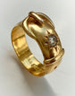 VICTORIAN DIAMOND & 18CT GOLD BUCKLE RING