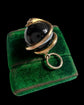 VICTORIAN 15CT GOLD COILD SNAKE & AGATE PENDANT