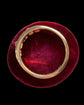 ANTIQUE DIAMOND & RUBY FLUSH SET 18CT GOLD RING