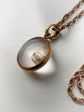 VICTORIAN GLASS LOCKET WITH TURQUOISE BAIL