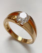 ANTIQUE OLD CUT DIAMOND & 18CT GOLD RING
