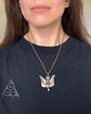LARGE VICTORIAN SILVER DOVE PENDANT