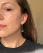 EARLY 19TH CENTURY GREEN PASTE EARRINGS