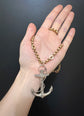 HUGE VICTORIAN SILVER ANCHOR PENDANT