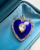 ANTIQUE DIAMOND & ENAMEL HEART PENDANT