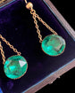 EARLY 19TH CENTURY GREEN PASTE EARRINGS