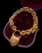 GEORGIAN PINCHBECK HEART PADLOCK BRACELET