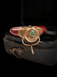 EARLY 19TH CENTURY FRENCH MARBLE GLASS & GOLD SCENT BOTTLE PENDANT