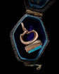 ANTIQUE 9CT GOLD MINI SNAKE FOB PENDANT