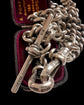 ANTIQUE CHUNKY SILVER DOUBLE ALBERT CHAIN