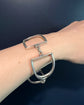 VINTAGE FRENCH SILVER LARGE STIRRUP BRACELET