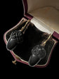 VICTORIAN WHITBY JET ACORN EARRINGS