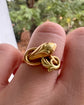 19TH CENTURY 18CT GOLD SNAKE RING