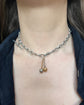ANTIQUE PLATINUM & SAPPHIRE SPHERE CHAIN CHARMS