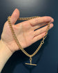 ANTIQUE HEAVY 9CT GOLD CURB ALBERT CHAIN
