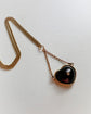 ANTIQUE GARNET & DIAMOND HEART PENDANT