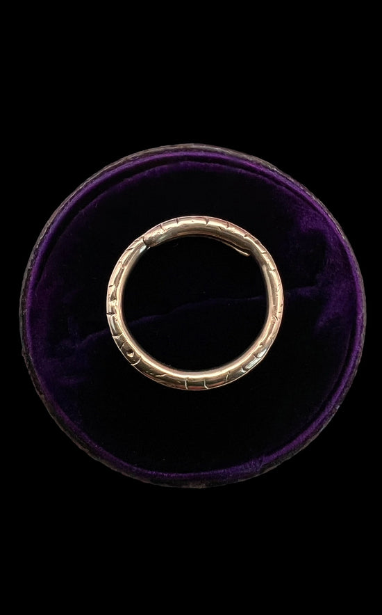 GEORGIAN 9CT CHASED SPLIT RING SMALL