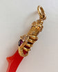ANTIQUE 15CT GOLD SNAKE & CORAL PENDANT