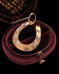 VICTORIAN 18CT GOLD MIXED METAL HORSESHOE PENDANT