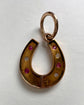 VICTORIAN DIAMOND & RUBY 15CT GOLD HORSESHOE PENDANT