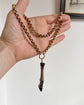 VICTORIAN SILVER & BLOODSTONE STAG LEG PENDANT