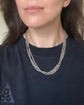 ANTIQUE SUPER LONG SILVER FLAT BELCHER GAURD CHAIN