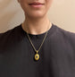 VICTORIAN PRETTY TURQUOISE & 15CT GOLD PENDANT