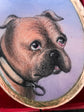VICTORIAN PAINTED DOG LOCKET