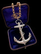 HUGE VICTORIAN SILVER ANCHOR PENDANT