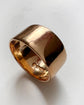 SUPER WIDE 18CT GOLD ANTIQUE CIGAR BAND RING