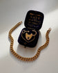 ANTIQUE FRENCH 18CT GOLD REEDED CURB WITH PADLOCK & KEY