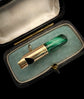 VICTORIAN 15CT GOLD & MALACHITE WHISTLE PENDANT