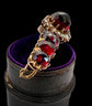 VICTORIAN DIAMOND HORSESHOE AND GARNET BROOCH