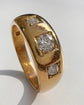 ANTIQUE THREE STONE DIAMOND & 18CT GOLD RING