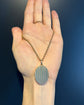 ANTIQUE 15CT GOLD & PLATINUM OVAL LOCKET