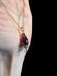 VICTORIAN GARNET AND DIAMOND TEARDROP PENDANT