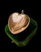 ANTIQUE LARGE PUFFY GOLD HEART PENDANT ‘TOUJOURS PRÉSENTE, TOUJOURS CHÈRE’