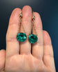 EARLY 19TH CENTURY GREEN PASTE EARRINGS
