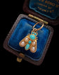 VICTORIAN TURQUOISE & PEARL FLY PENDANT
